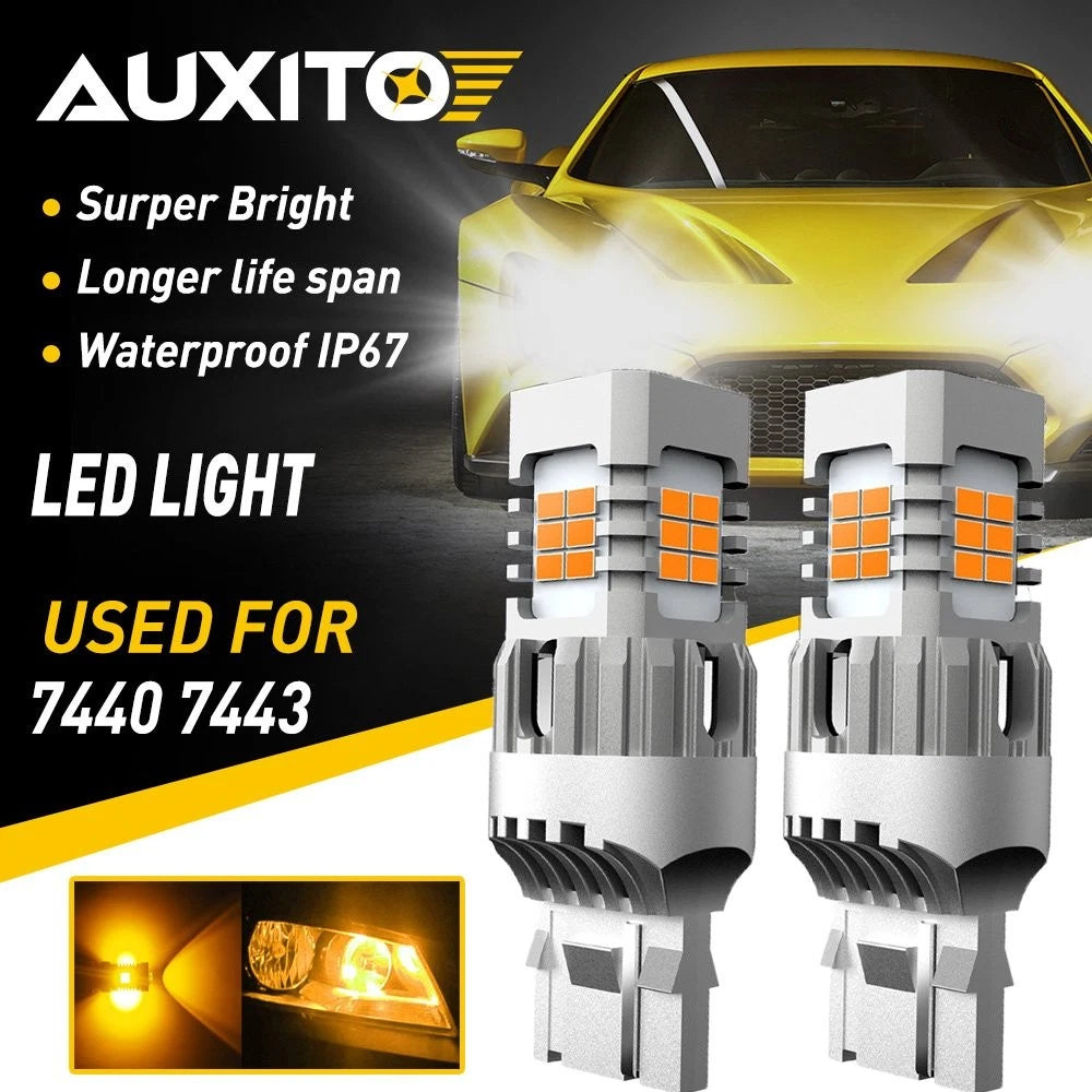 2X 7440 7443 Amber LED Turn Signal Light Bulbs for 4KG EXV