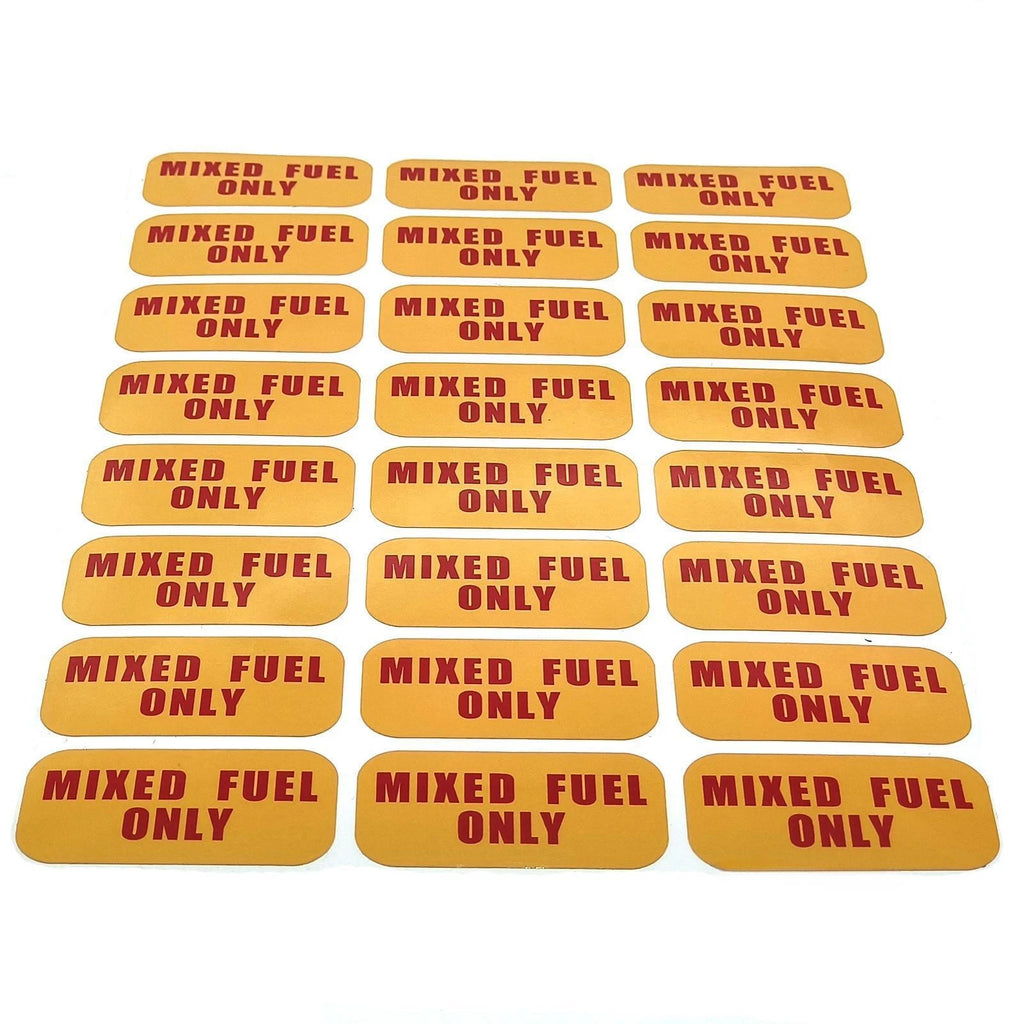 Mixed Fuel Only Sticker for Outdoor Power Equipment (2x1 inch)