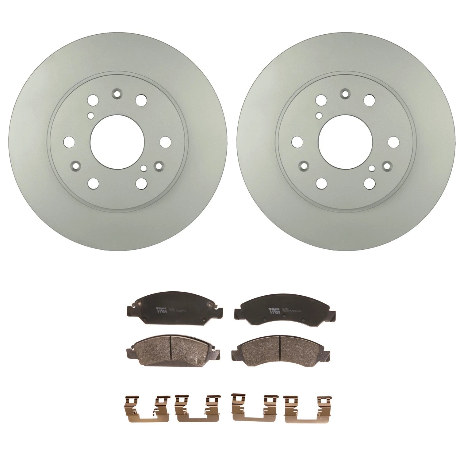 Set of 2 Bosch QuietCast Front Rotors & TRW Pro Ceramic Pads for Chevy Tahoe