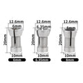 3X Router Bit Collet Chuck for Router and Engraving Machines (6, 6, 35, 8mm)