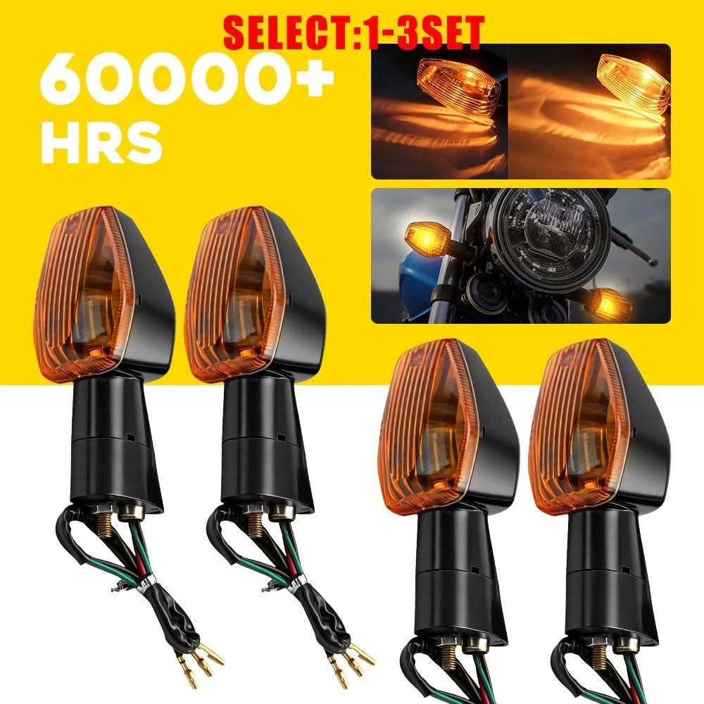 Set of 4 Amber Turn Signal Lights for Honda CBR250R CBR300R CBR600F4I