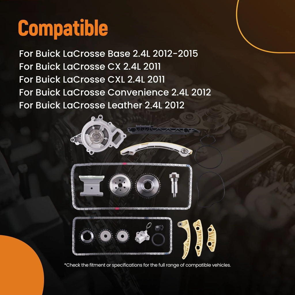 15pcs Engine Timing Chain Set for Saturn Sky Ion 2.4L (2006–2009) 9-4201S