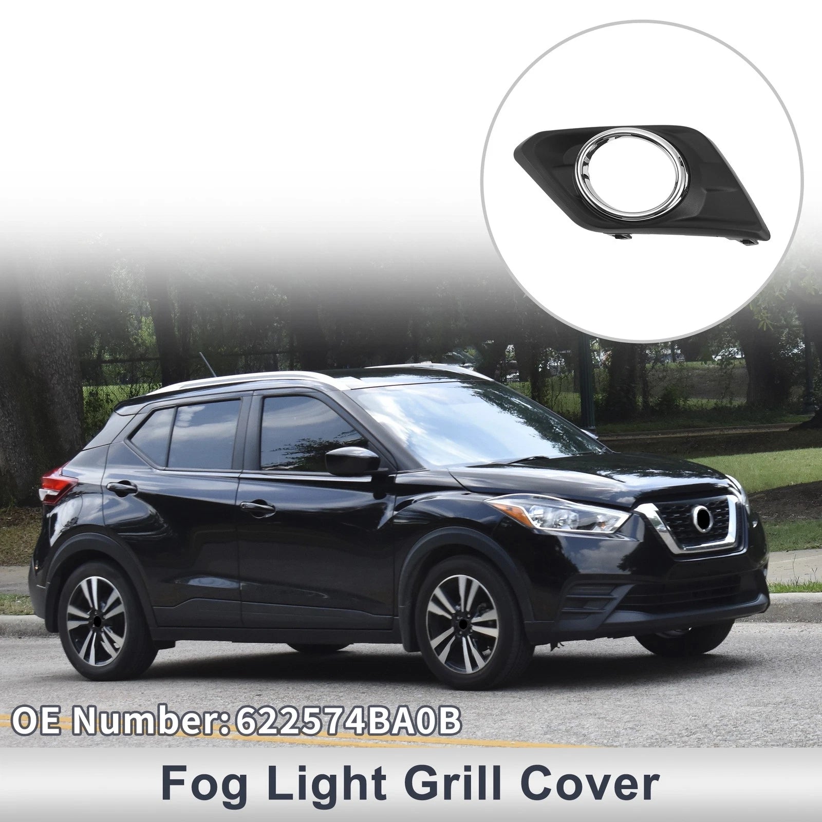 1 Pc Fog Light Grill for Nissan Rogue (2014–2016) No. 622574BA0B