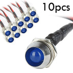 Small Indicator 10pcs Truck 12V Warn 20cm Wire 8mm Accessories Boat for Truck