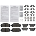 Set of 4 Ceramic Brake Pads for Toyota Prius Prime (2017–2019)
