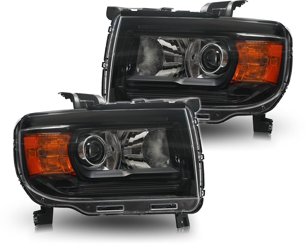 Set of 2 Halogen Headlights for GMC Canyon (2015–2022) Black Conversion W/Bulbs