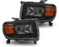 Set of 2 Halogen Headlights for GMC Canyon (2015–2022) Black Conversion W/Bulbs