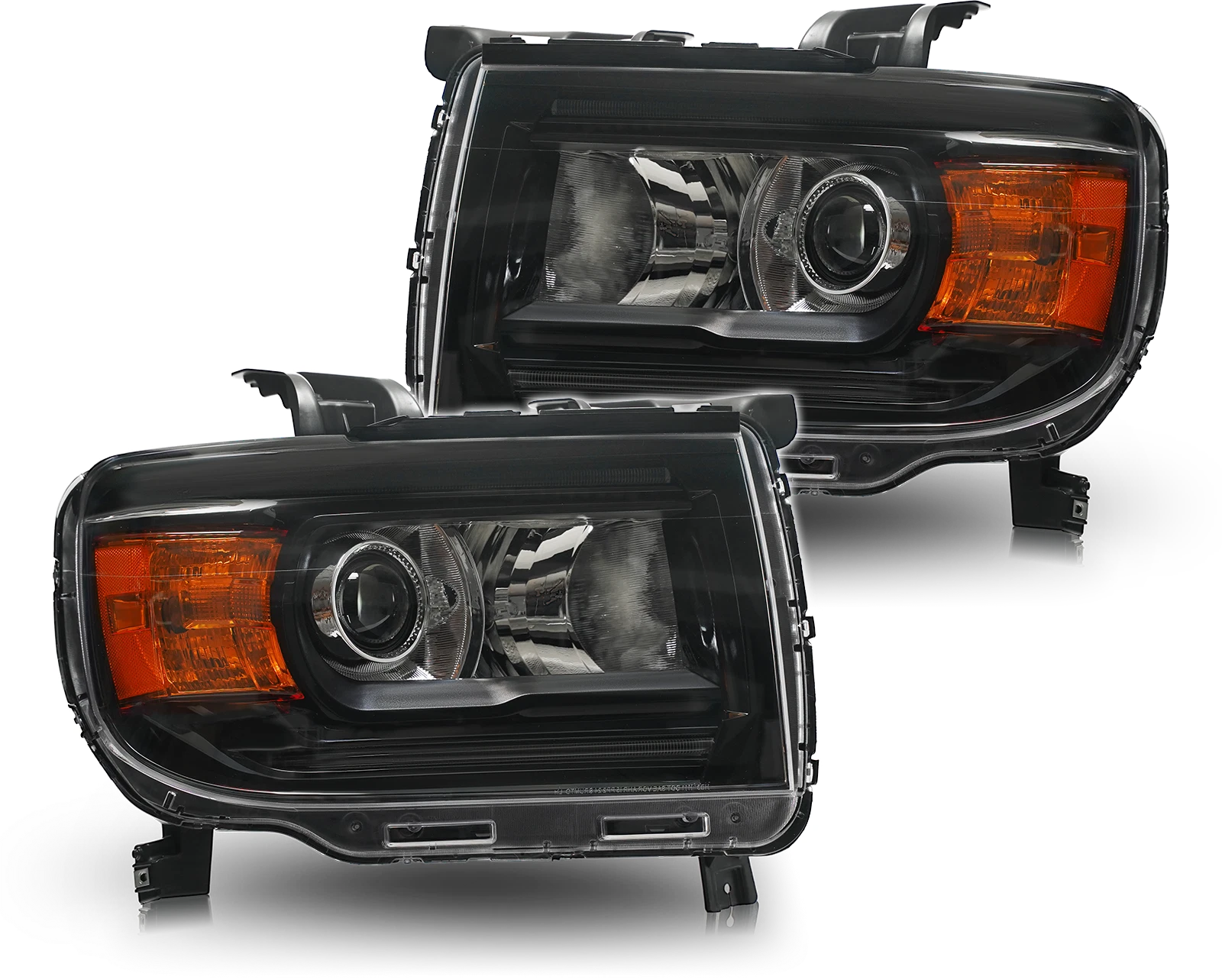 Set of 2 Halogen Headlights for GMC Canyon (2015–2022) Black Conversion W/Bulbs