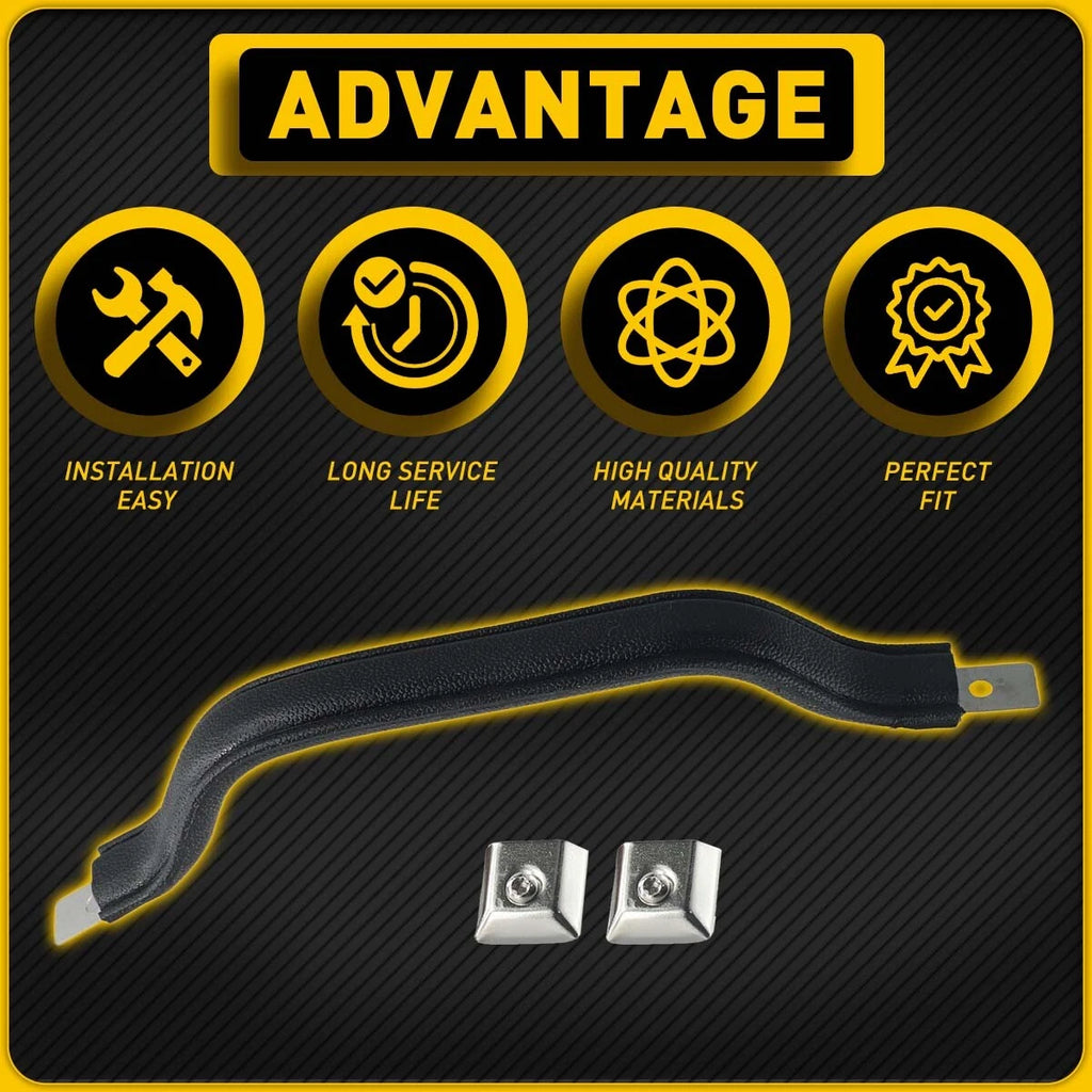2X Black Interior Door Pull Strap Handles for Jeep Wrangler (1987â1995)