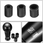 46mm 6-Speed Aluminum Black Shift Knob for Universal Fit (M8 M10 M12)