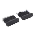 2X Replacement Heads for Fireplace Brush Set (Black Wood Handle)