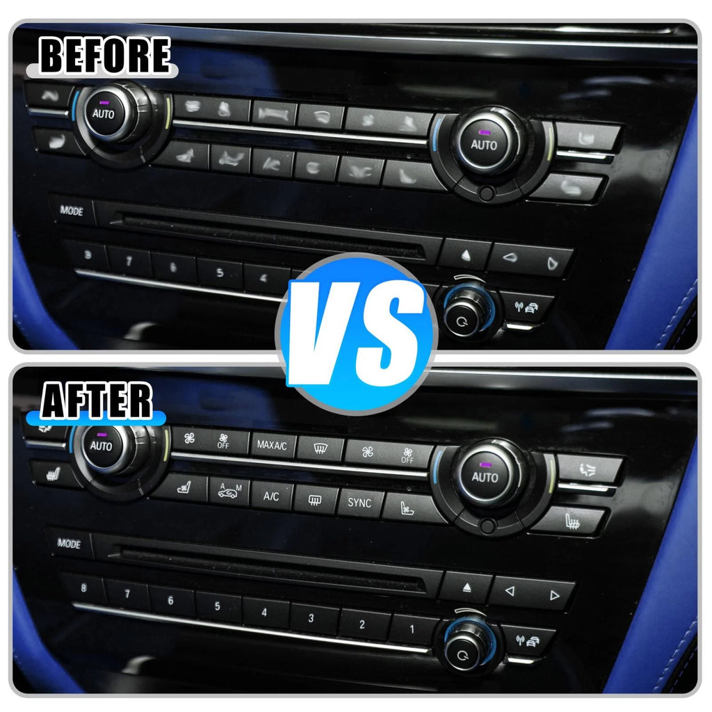 12pcs Air Conditioning Control Switch Button Cap Cover for BMW 5 6 7 (F10 F01 F12)