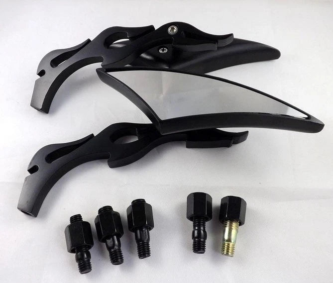 CNC Aluminum Mirrors for Motorcycle Cruiser Chopper (8-10mm)