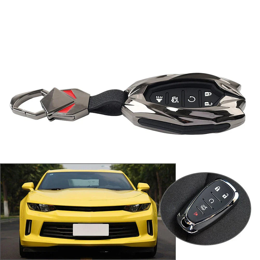 Silicone Black Key Fob Shell Cover for Chevrolet Camaro, Malibu, Cruze (2010-2023)