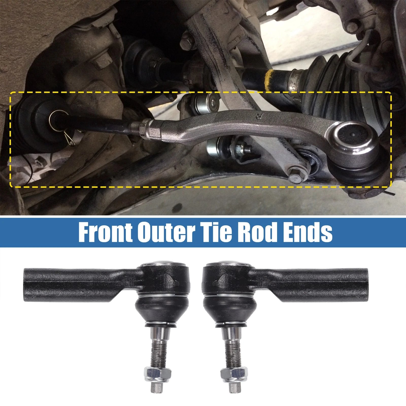 2X Front Outer Tie Rod End Links for Ford Mustang (2005–2014)