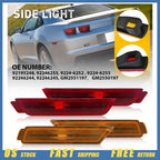 Set of 2 Amber Red Lens Bumper Side Marker Lights for Chevy Camaro (2010–2015)