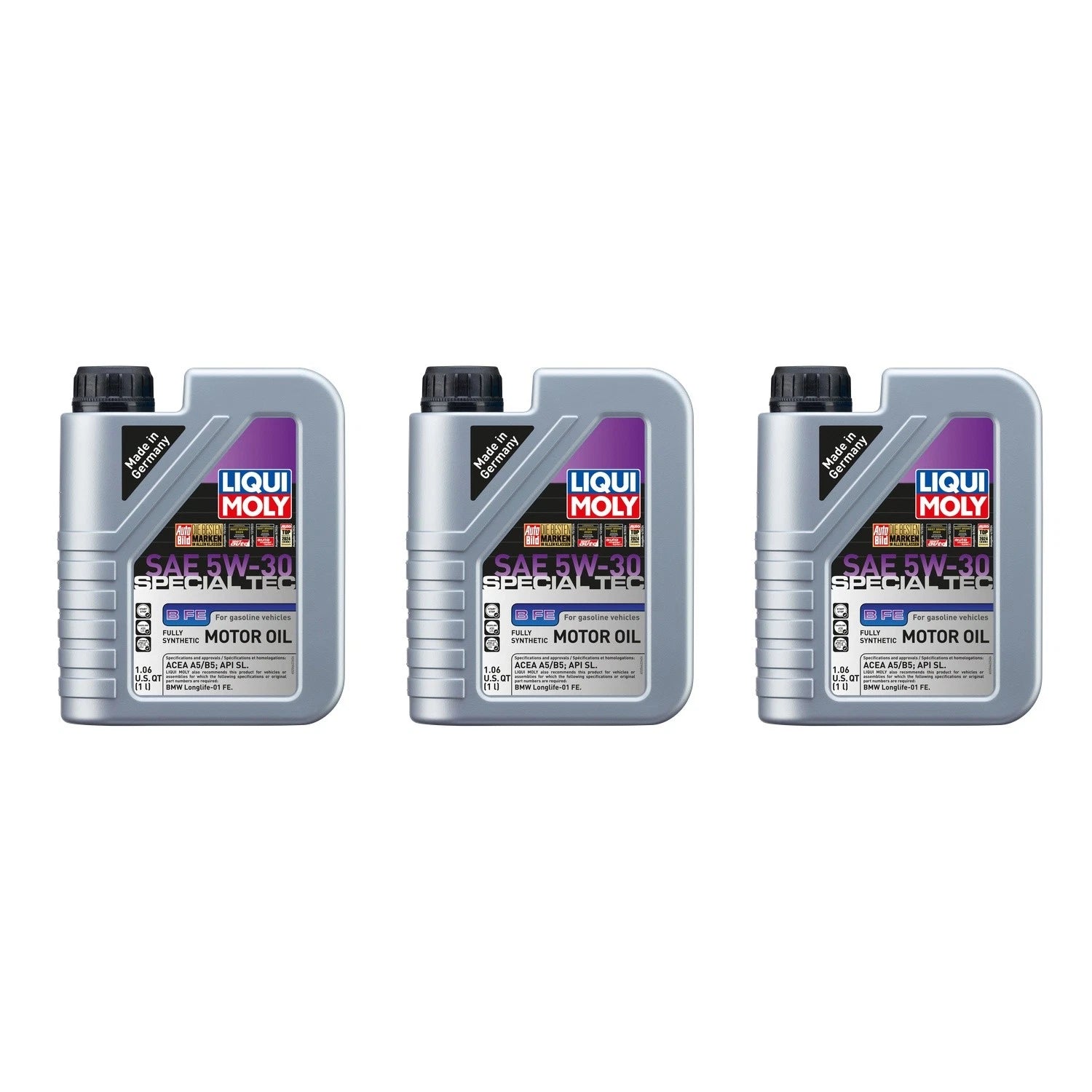 Set of 3 Liqui Moly Special Tec B FE 5W-30 Engine Motor Oil (3L)