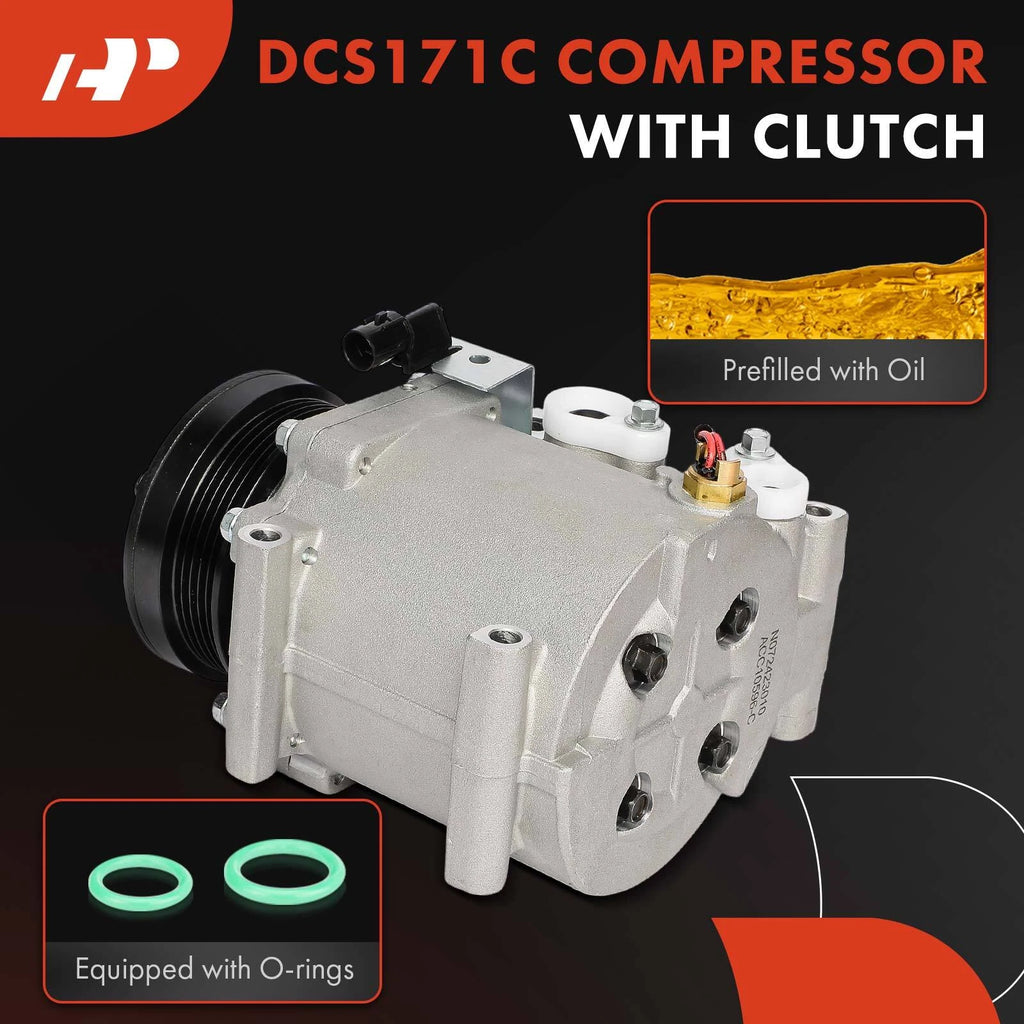A/C Compressor with Clutch for Mitsubishi Mirage (1998-2002)