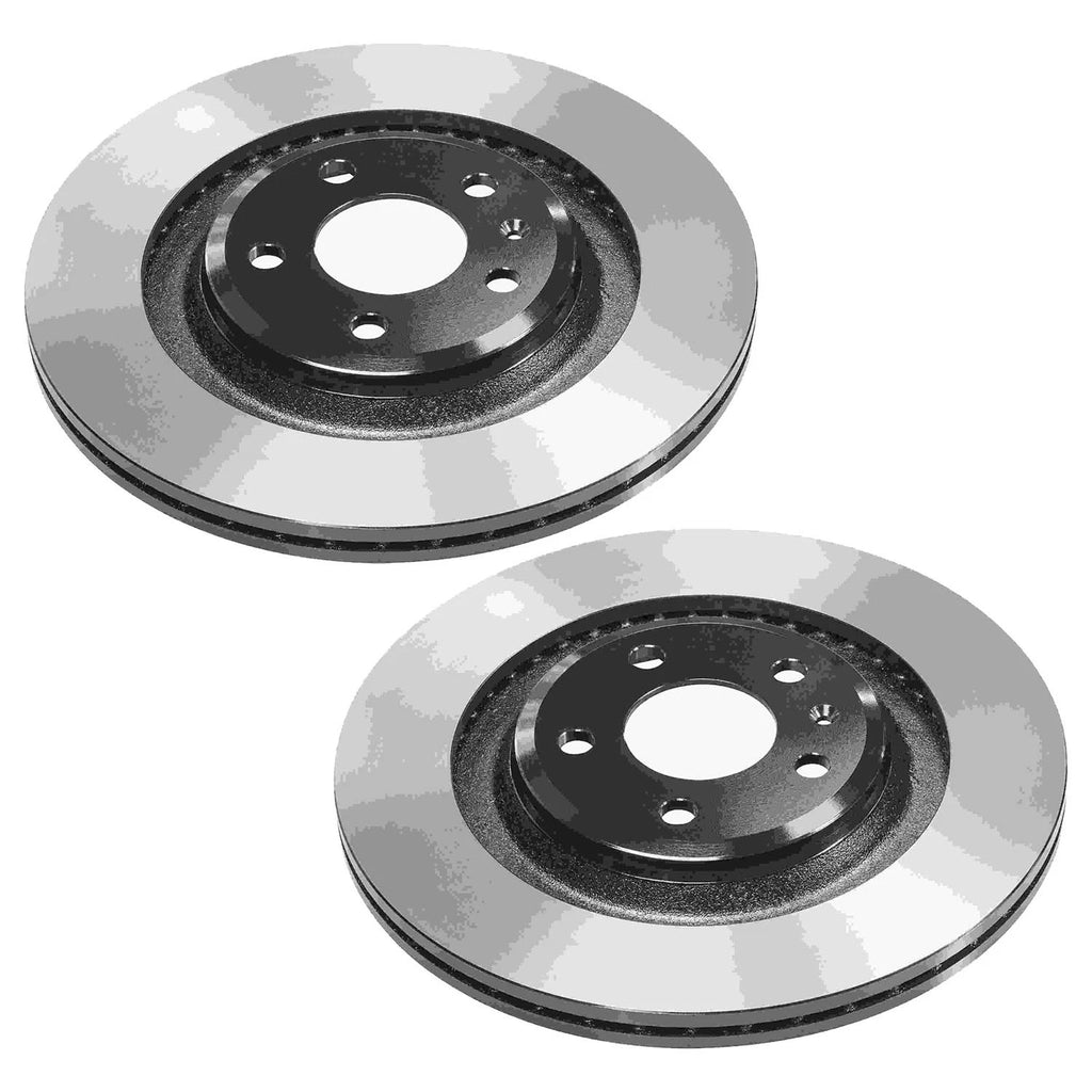 2X E-Coated Disc Brake Rotors 318mm for Audi A4 (2018–2018)