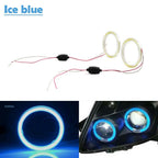 70MM 12V LED Halo Ring DRL Fog Headlights for Universal Car