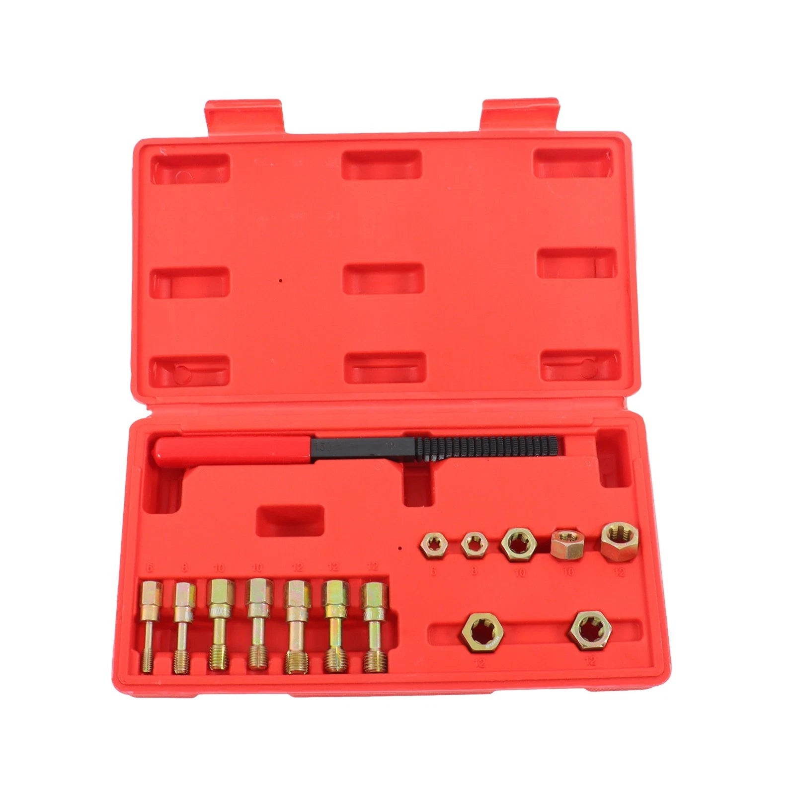15PCS Thread Chaser Set for Metric Threads (M6, M8, M10, M12)