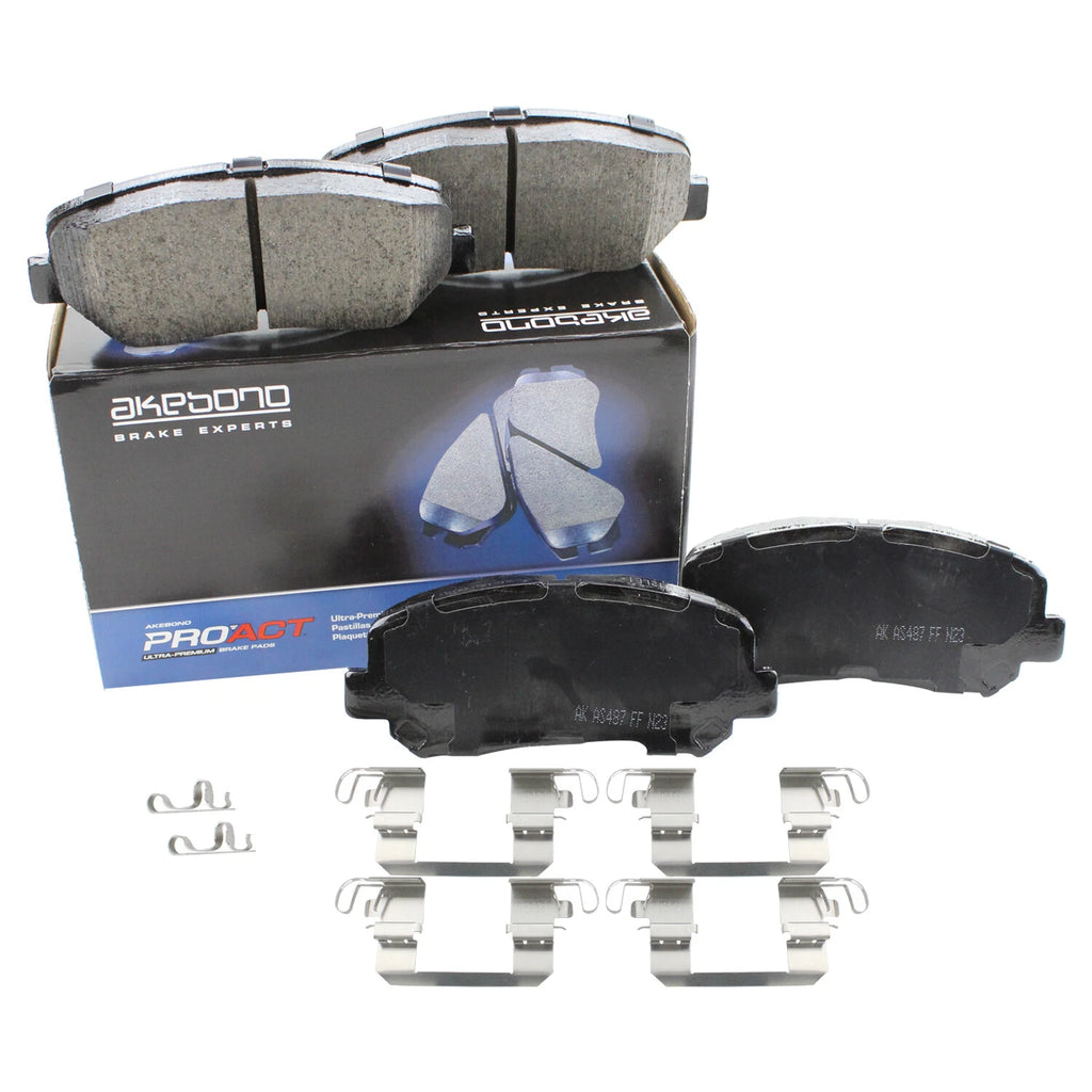 Set of 4 Akebono ProACT Ultra Premium Ceramic Front Brake Pads for 2013–2016 Dart Cherokee