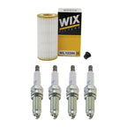 Wix Engine Oil Filter & NGK 4 Laser Iridium Spark Plugs for A3 GTI Tiguan Q3 (2010–2023)
