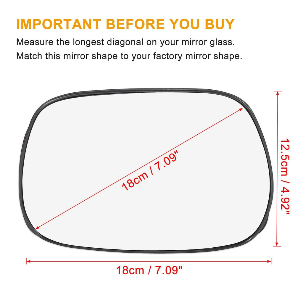 Left Side Mirror Glass with Backing Plate 8796142550 for Toyota RAV4 (2019–2023)