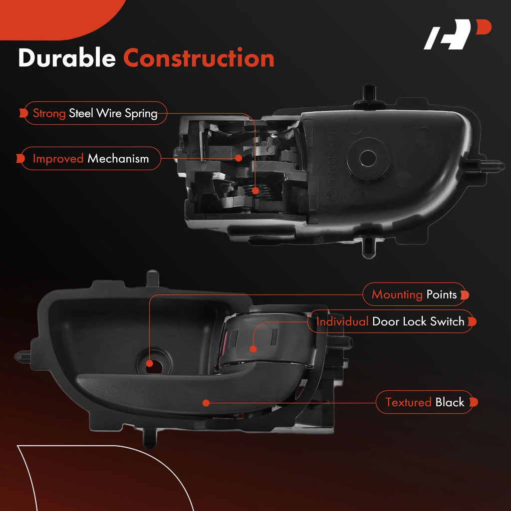 Front Right Black Interior Door Handle for Toyota Yaris (2007-2013)