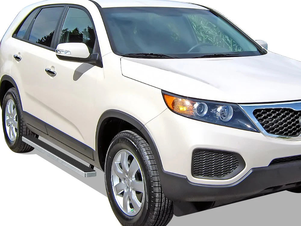 4" Silver Running Boards for Kia Sorento (2011-2013)