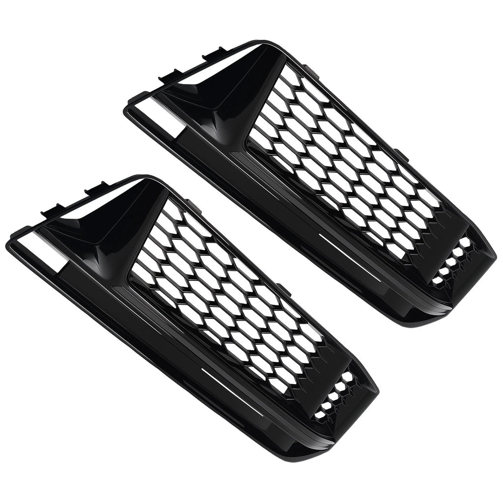 Pair Front Bumper Fog Light Grille Cover for Audi A4 B9 (2016–2018) 8W0807681F