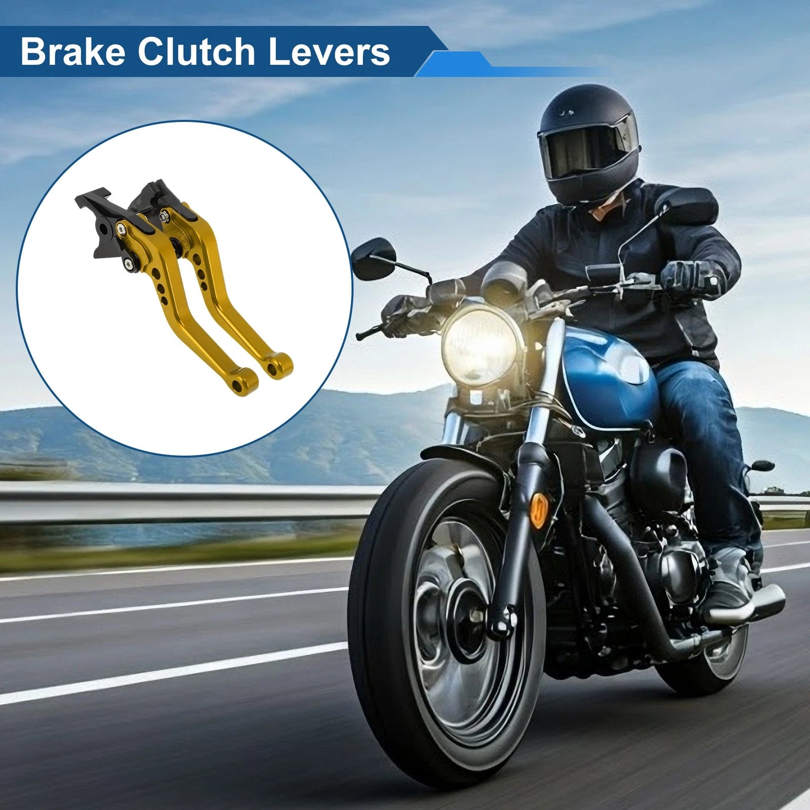 Adjustable Short Brake Clutch Levers for Honda CBF600/SA (2010–2013) - Gold Tone