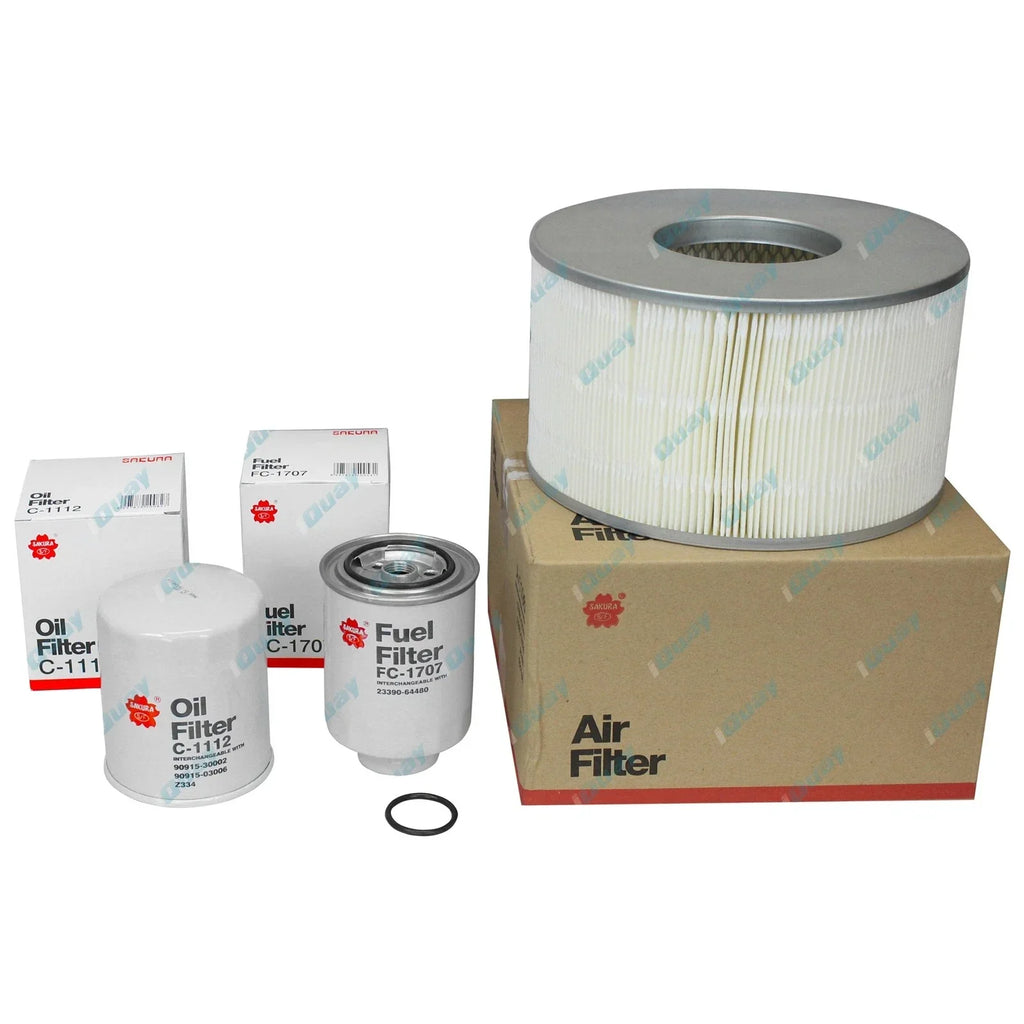 Air Oil Fuel Filter Service Kit for Landcruiser HDJ100 (1998-2007)