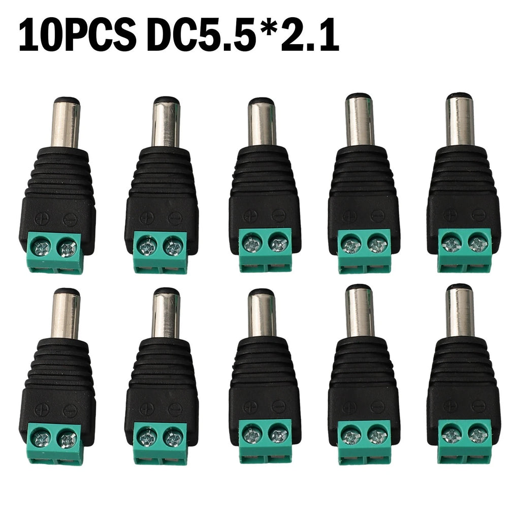 10X Male Adapter Connectors Standard Size 55 x 21 MM