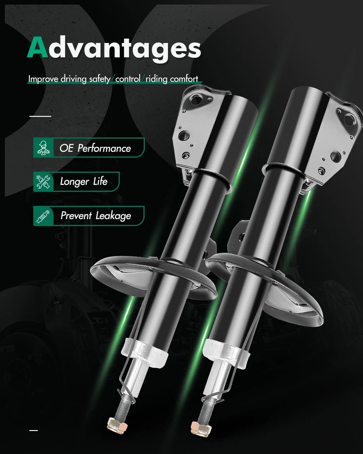 Set of 2 Front Shocks Struts for Saturn Vue (2002–2007)