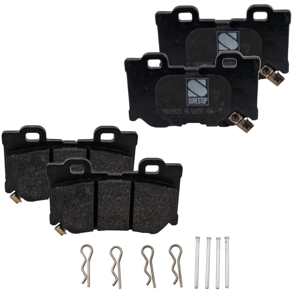 Set of 4 Rear NAO Brake Pads for Infiniti G37 Coupe (2008–2013)