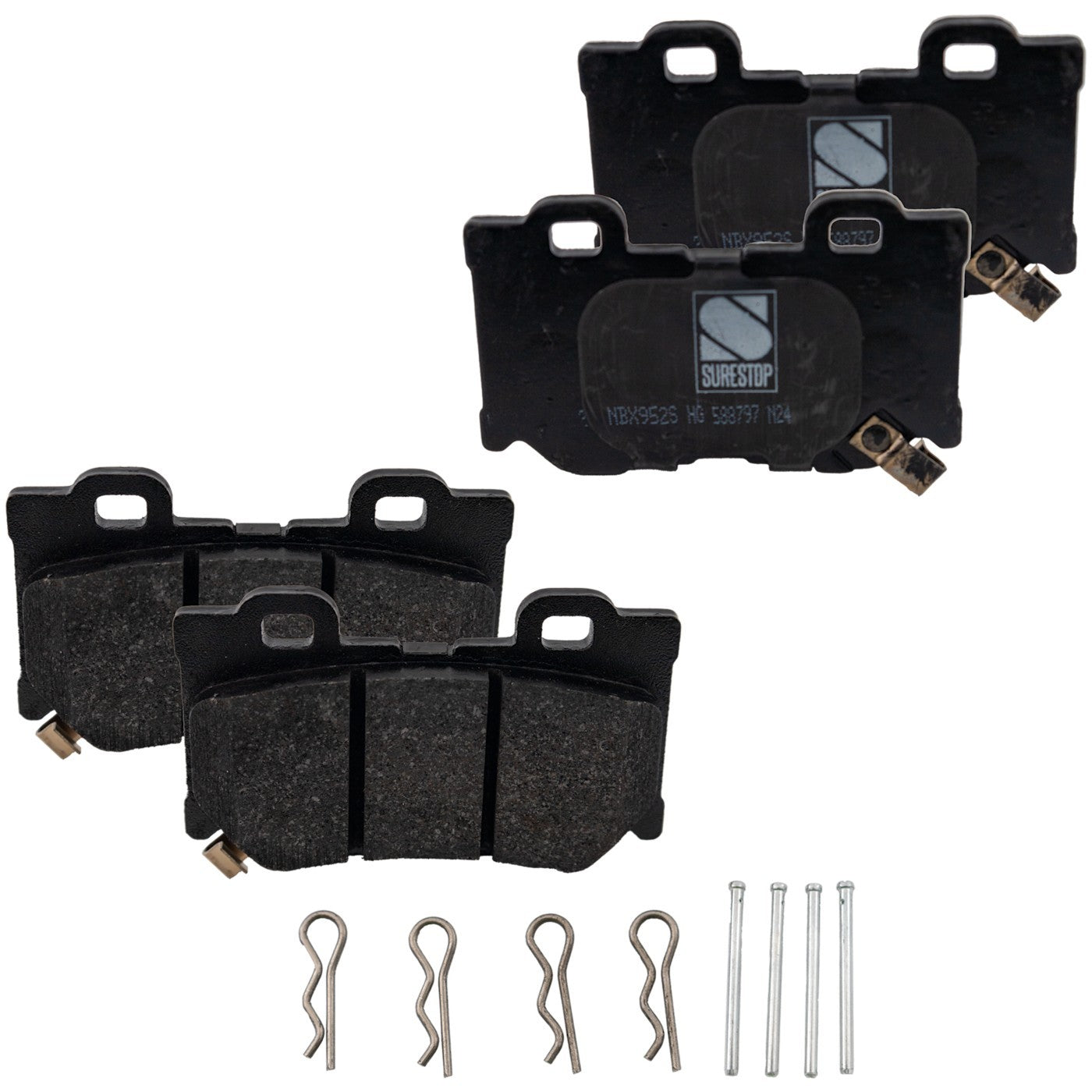 Set of 4 Rear NAO Brake Pads for Infiniti G37 Coupe (2008–2013)