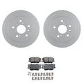Set of 2 Bosch QuietCast Rear Rotors & Akebono ProACT Pads for Avalon Camry