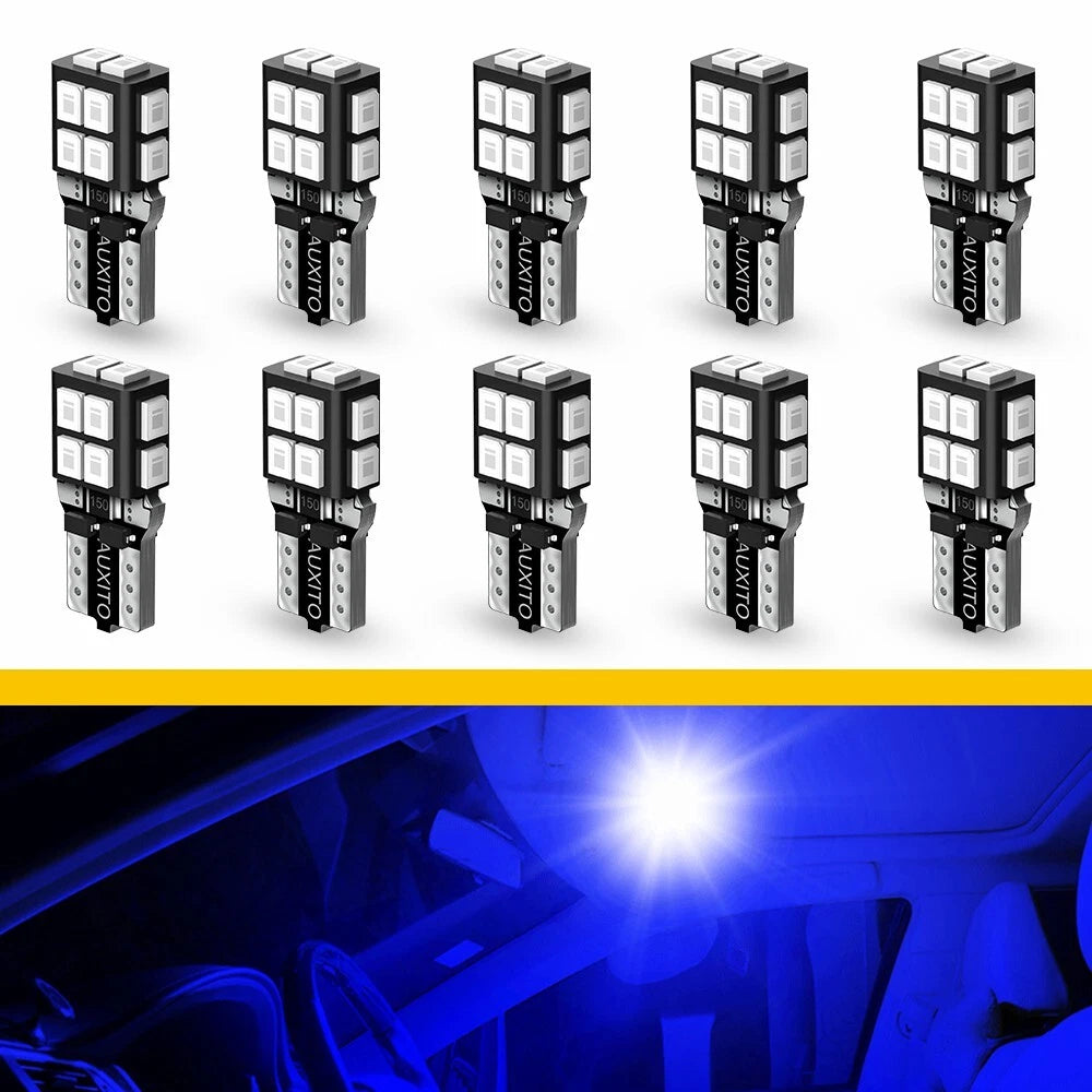 Set of 10 LED Interior Light Bulbs for Car (Universal)