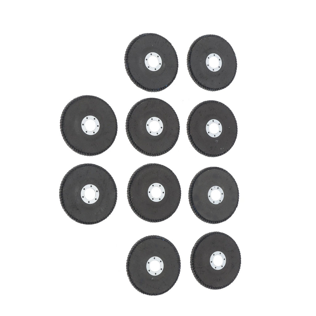 Set of 10 Flap Discs for Angle Grinder (4.5 x 7/8", 80 Grit)