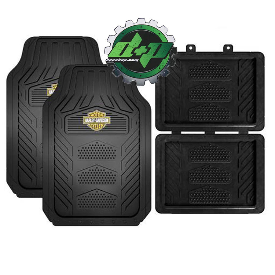 Set of 4 Rubber Floor Mats for Harley Davidson (Fits )