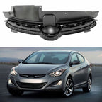 Set of 2 Front Upper Grille for Hyundai Elantra (2011-2013) Chrome