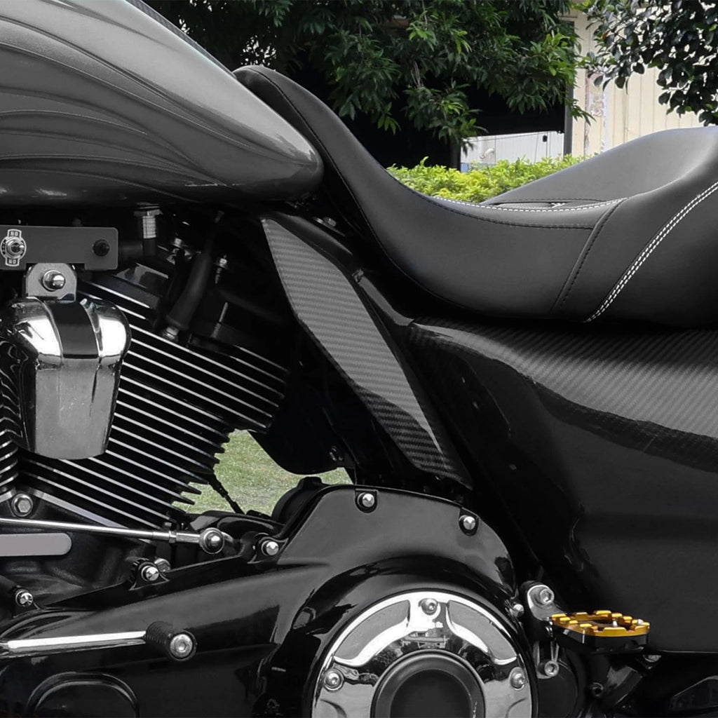 Carbon Fiber Vivid Black Mid-Frame Air Deflector for Harley Electra Glide (2009–2023)