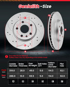 Front Rear Disc Rotors + Ceramic Pads for Lexus RX330 RX350 RX400h (2004–2009)