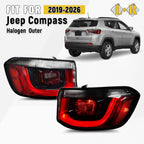 Set of 2 Halogen Tail Lights for Jeep Compass (2019–2026)