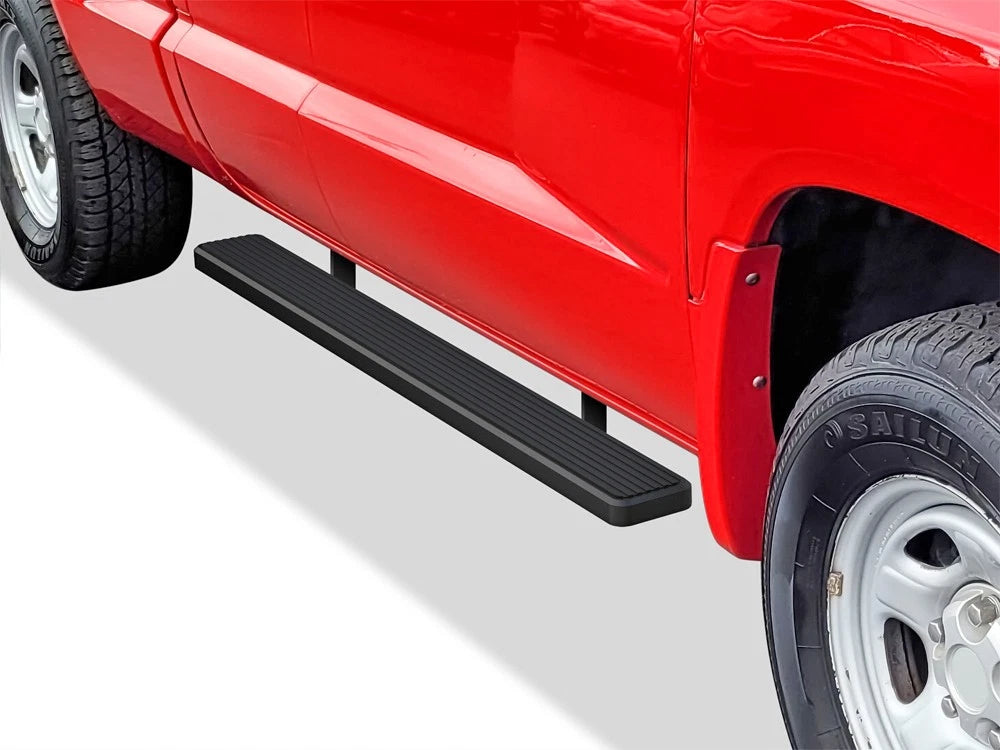 Running Boards for Dodge Dakota Club Cab (2005–2011) - 6 Inch Matte Black
