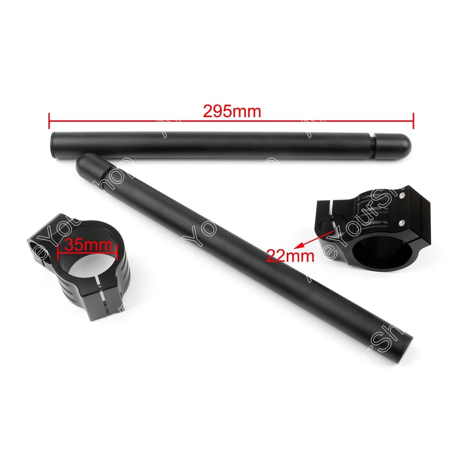 Clip-On Handlebars for Yamaha RZ350 (1984–1986) 35mm Black