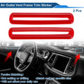 2X Air Condition Outlet Vent Trim Cover Frame for Dodge Challenger (2015–2023) Red