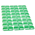 Diesel Only Vinyl Stickers for Truck (1" X 2")