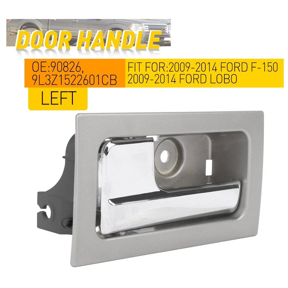 1X Interior Door Handle Silver for Ford F150 (2009–2014) EV